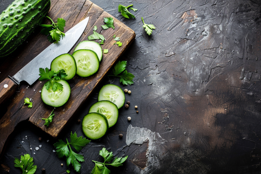 Chitrmela fresh cucumber cut with a knife on a wooden board spac 1802cecf dc43 45e5 bed3 ecc33720b9e1 3