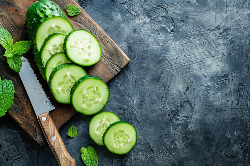 Chitrmela fresh cucumber cut with a knife on a wooden board spac 1802cecf dc43 45e5 bed3 ecc33720b9e1 1