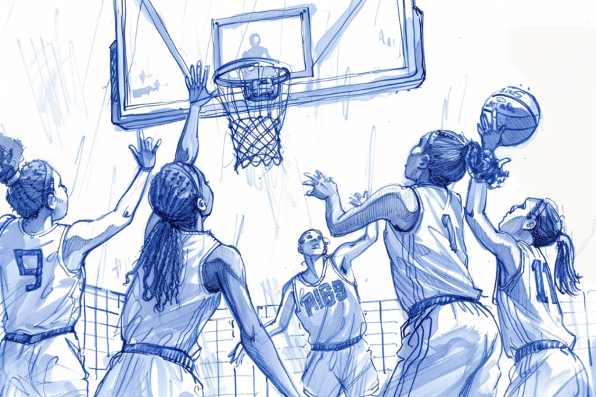 Chitrmela a sketch of a group of young female basketball players c211ffc9 01ad 4a60 b443 e0ac07c921f5 3