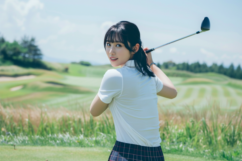 Chitrmela beautiful kpop singer in golf shirt and golf skirt on  f3a3611b 21af 4abe 89d1 d266e37d8eda 0