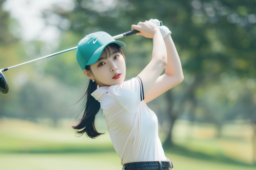 Chitrmela beautiful kpop singer in golf shirt and golf skirt on  f3a3611b 21af 4abe 89d1 d266e37d8eda 3