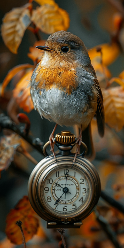 Chitrmela there is a lovely bird standing on a pocket watch macr a74d296d 6cf8 4320 9072 72a65d5f7999 3