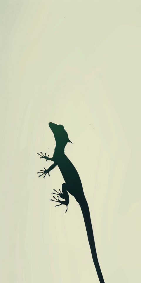 Chitrmela cute green anole silhouette with light background in m e192796d e54c 4cbd a36d f1cd3ce4a382 1
