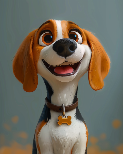 Chitrmela beagle dog in the style of a Pixar cartoon give the do a55703da fae2 4023 83b2 d6ea4e332c59 0