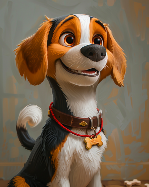 Chitrmela beagle dog in the style of a Pixar cartoon give the do a55703da fae2 4023 83b2 d6ea4e332c59 2