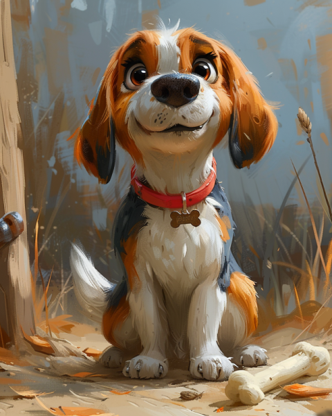 Chitrmela beagle dog in the style of a Pixar cartoon give the do a55703da fae2 4023 83b2 d6ea4e332c59 3