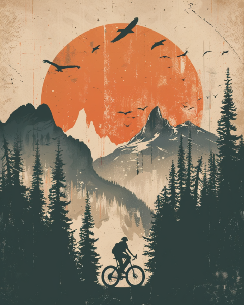 Chitrmela tshirt design poster but with a man on a bicycle with  95d79839 152c 473a 837f 065f1395a57b 3