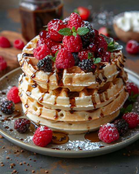 Chitrmela delicious waffles food photography   ar 45   stylize 7 bbcd7e7f b646 4dbd 8d54 123f201095cc 2