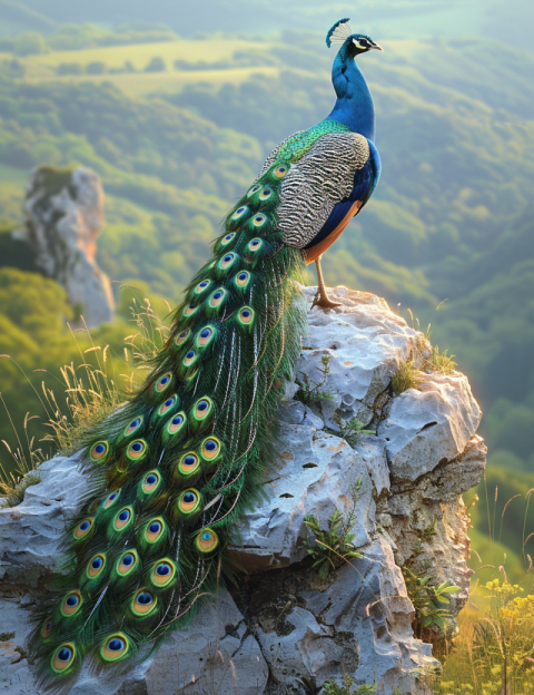 Chitrmela A flamboyant peacock perched on the menhir spreading i 2eb91c28 e153 41aa 9f59 d548dfa5dcd1 3