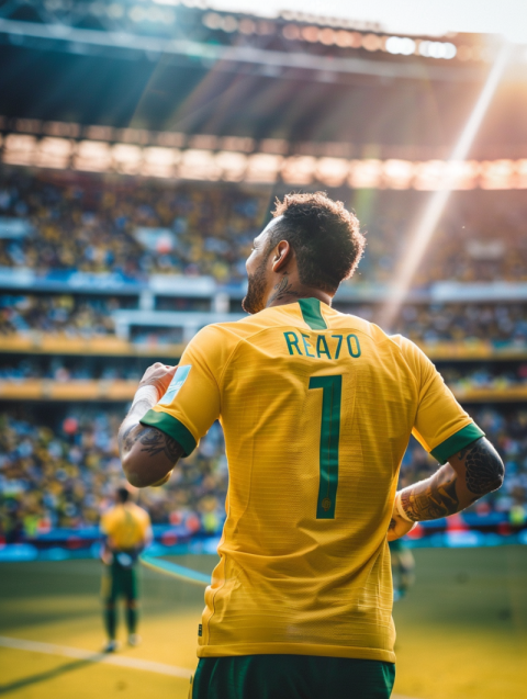 Chitrmela back of a brazilian soccer player celebrating the goal 1a26c14e 4537 4673 8f57 24157a9f28ba 2