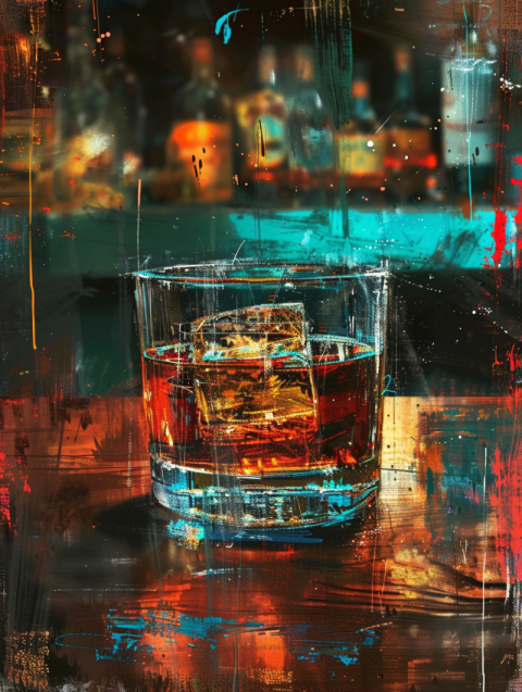 Chitrmela a glass of whiskey on top of a wooden table in the sty 9da4a4ee 4f53 4e62 90d7 58a0dab88951 1