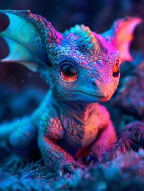 Chitrmela Cute realistic baby dragon some parts of the skin glow 01965595 4566 4aee 9d7b 6dd7570c05dc 0