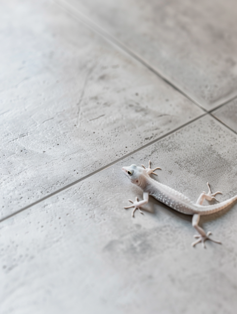 Chitrmela a small house gecko is walking on the white tiles  lig 75eb50e3 a729 46d1 aad7 e79a2737a57d 1