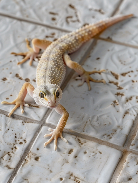 Chitrmela a small house gecko is walking on the white tiles  lig 324e1a8d b301 4b4e 81b2 767b4a93e55d 0