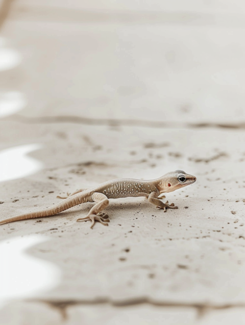 Chitrmela a small house gecko is walking on the white tiles  lig 324e1a8d b301 4b4e 81b2 767b4a93e55d 2