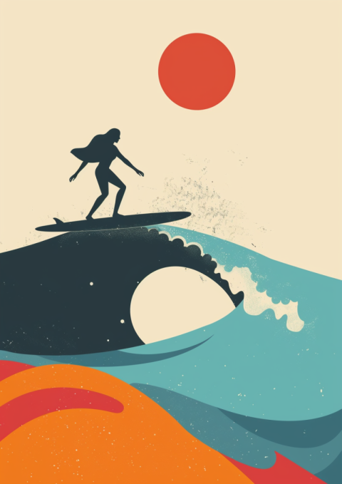 Chitrmela summer surfing in ocean minimal vector illustration 3  757732eb 1f2e 44d9 930d 35a4a842136b 1