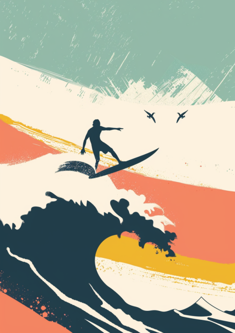 Chitrmela summer surfing in ocean minimal vector illustration 3  757732eb 1f2e 44d9 930d 35a4a842136b 3