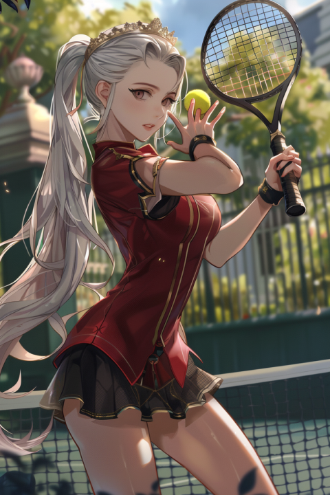 Chitrmela Edelgard from Fire Emblem Three Houses playing tennis  08ef8f59 a8a8 48dc 92d7 efee3ee8beee 0