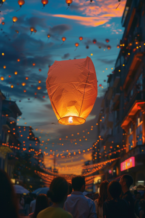 Chitrmela a giant Glowing chinese lantern floating in sky cross  ddbee960 3117 431e 8970 cda7e2c698be 1