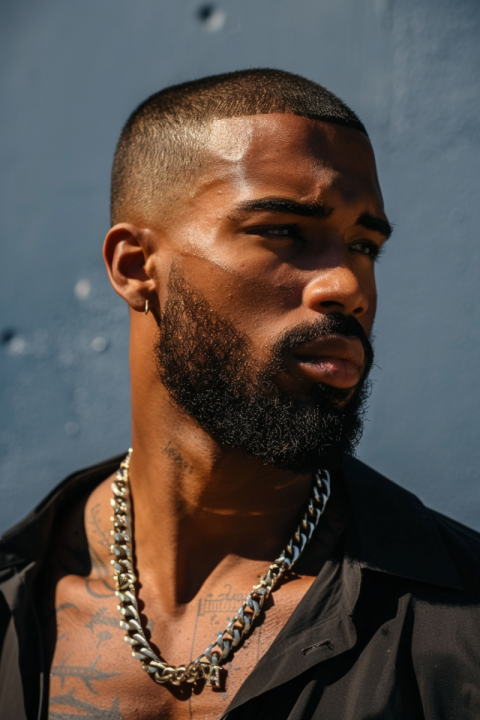 Chitrmela a candid photo of a black male model buzz cut with wav 518e112f 8cdb 4ff0 9167 c23f329a96a7 0