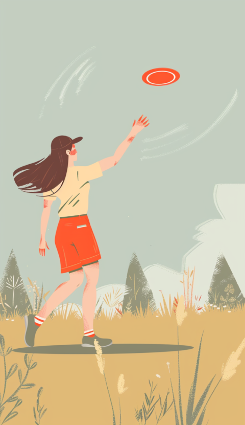 Chitrmela a womand concentrating while throwing a frisbee during 5c8c76c5 a4cb 40c3 ac05 779ac9127883 2