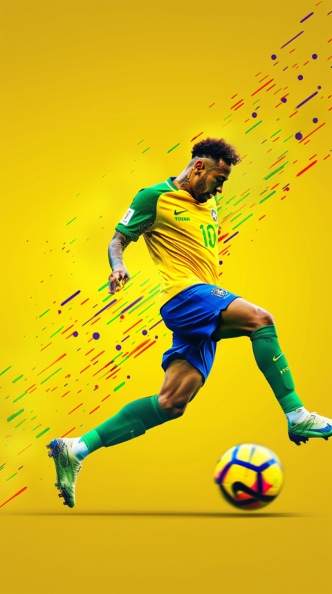 Chitrmela Create an image of Neymar scoring a goal wearing numbe 35f4abaf 01f3 4c7d b153 eab925cef21d 2