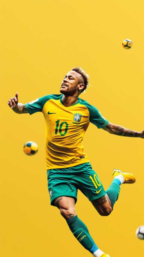 Chitrmela Create an image of Neymar scoring a goal wearing numbe 35f4abaf 01f3 4c7d b153 eab925cef21d 3