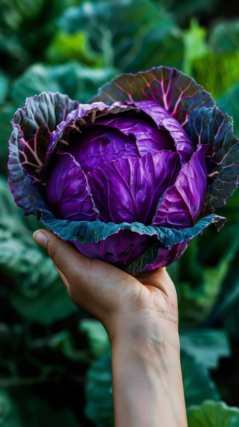 Chitrmela A close up of a hand holding a vibrant purple cabbage  2b224581 19ba 4931 99d4 4d777f9c1afb 1