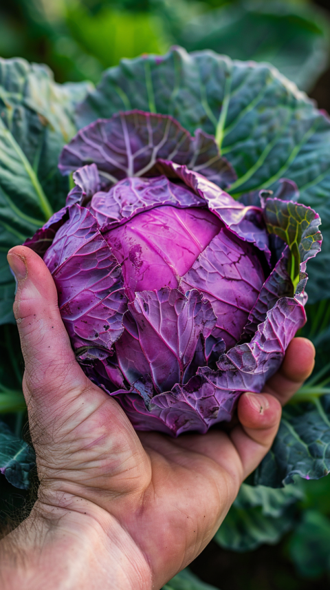 Chitrmela A close up of a hand holding a vibrant purple cabbage  2b224581 19ba 4931 99d4 4d777f9c1afb 0