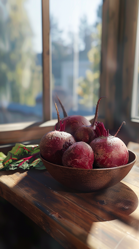 Chitrmela hyper realistic photo of beet root in a brown bowl in  f735ae0f b038 4274 b380 36951036a435 3