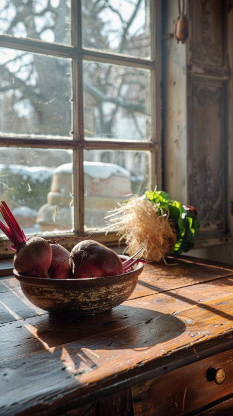 Chitrmela hyper realistic photo of beet root in a brown bowl in  f735ae0f b038 4274 b380 36951036a435 0