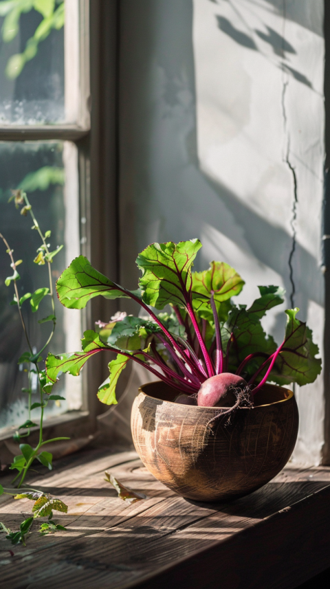 Chitrmela hyper realistic photo of beet root in a brown bowl in  373a9226 0a6c 4c66 aea4 3a24969c9039 3