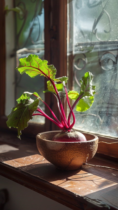 Chitrmela hyper realistic photo of beet root in a brown bowl in  373a9226 0a6c 4c66 aea4 3a24969c9039 1