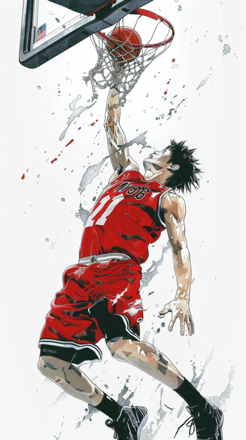 Chitrmela slam dunk Takehiko Inoue style White background   ar 9 e28f5c5c 47e0 49e5 bd20 6d02a76aa6ef 2