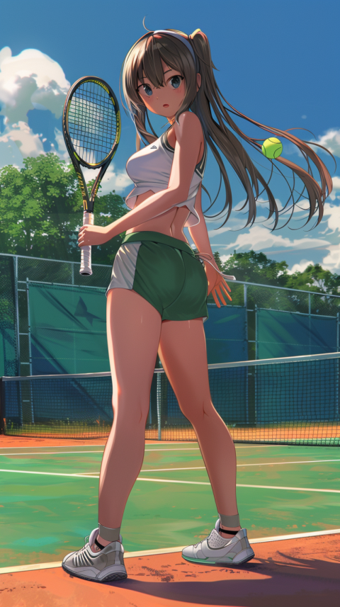 Chitrmela Anime girl as a tennis player wearing tennis clothes h c5172a14 668c 471a 8b35 023ba10b94f2 3