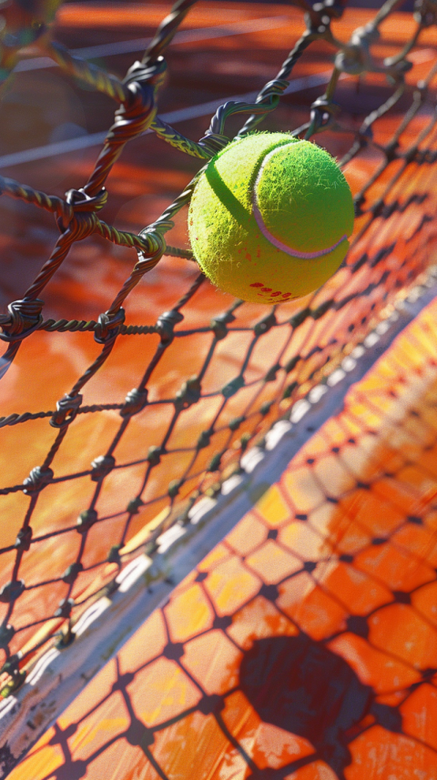 Chitrmela On a tennis court a green tennis ball is flying over t 96835b2e 0a4f 41f4 8565 ee0b054ce1b8 0