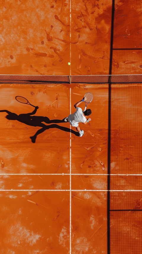 Chitrmela photo of a tenis player in a clay court top spin aeria f50dfd78 5f4c 483f ac1f 462079b84785 3