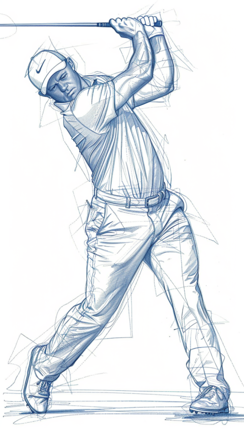 Chitrmela a technical sketch of a golfer practicing his swing th c6c85c87 ac7c 4ab6 bdad 9336362e826b 2