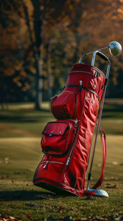 Chitrmela close up shot of clean new red golf bag on golf course 7cc7ca59 e097 464e b535 6227a1077e58 3