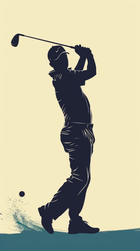 Chitrmela Silhouette of a man drive a golf ball   ar 916   style c01d6398 1a6f 4209 b767 e69b36737515 0