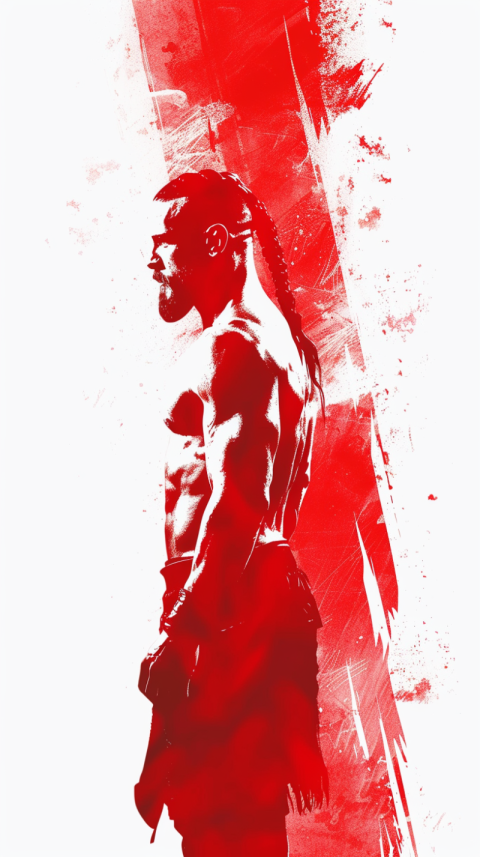 Chitrmela red and white background art in the style of a wwe 2k2 77538bc7 af04 431e b549 71847e0fc958 2