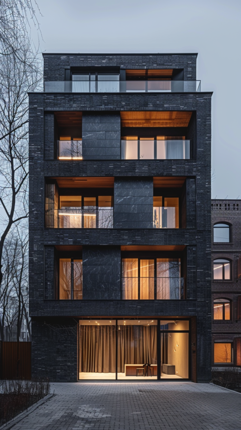 Chitrmela contemporary four story apartment building with a widt 97a3e9c1 69cb 487c 92ae e1e1754bd143 3