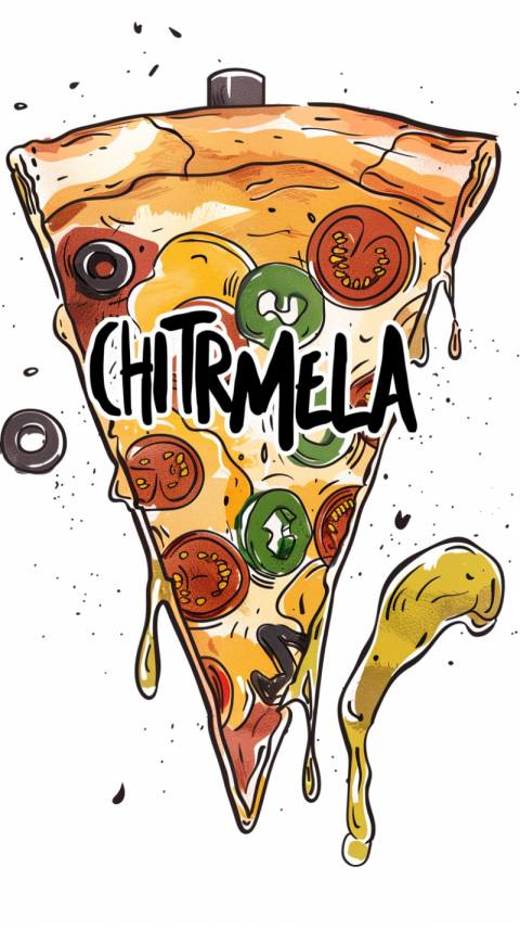 Chitrmela logo restaurant pizza white background write CHITRMELA bddb008a 76be 4f11 a776 057e944f42ea 0