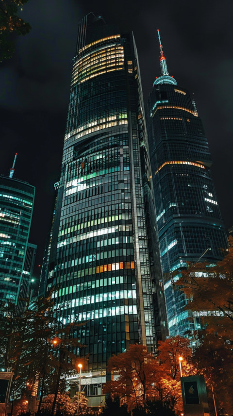 Chitrmela skyscrapers in Warsaw Poland at night   ar 916 34a38bdc 3d47 42f7 8fd6 4f95a92819a4 0