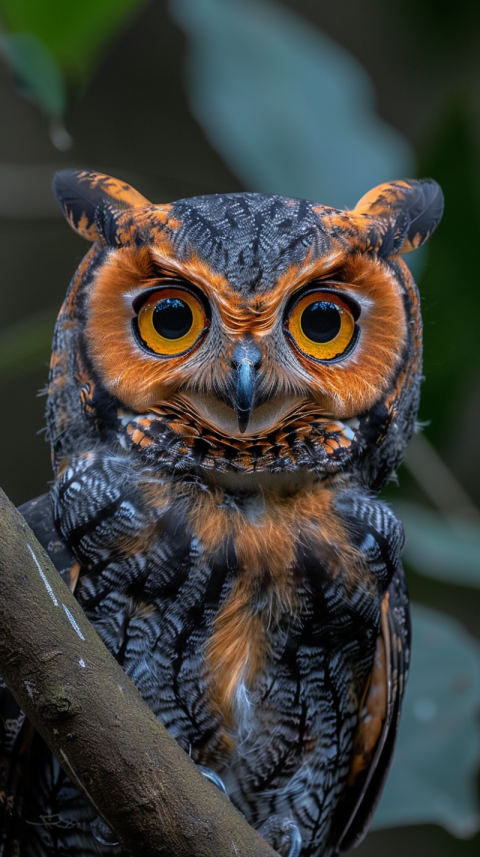 Chitrmela Stock photo an owl in the night forest looking directl 1f532257 092d 4535 a58f 0989905f8bc7 2