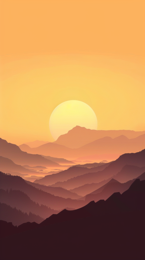 Chitrmela sunset mountain vector style soft orange background    89cf9f8d 71e3 4fc2 aff3 1e853323fb8e 0