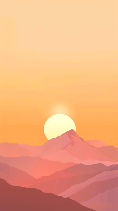 Chitrmela sunset mountain vector style soft orange background    89cf9f8d 71e3 4fc2 aff3 1e853323fb8e 3