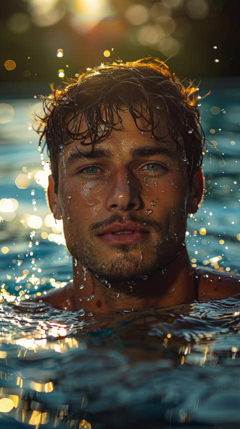 Chitrmela Swimming pool handsome man chest sunny smile chest sho 9e847ba0 164d 46c0 a2e3 5f86afd65293 0