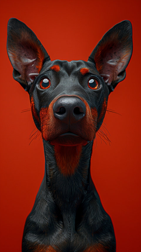 Chitrmela poster Pixar style a cute doberman showing only its he 2fa81f12 b2f1 47e9 96bc 0ce7699a984c 0