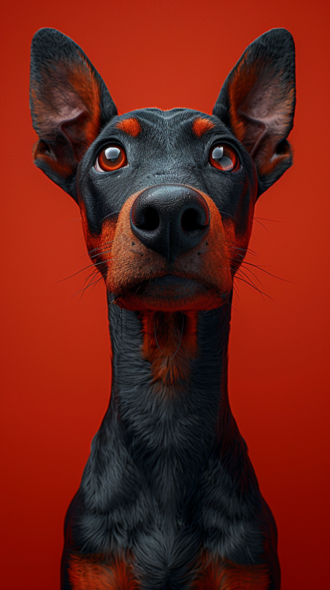 Chitrmela poster Pixar style a cute doberman showing only its he 2fa81f12 b2f1 47e9 96bc 0ce7699a984c 1